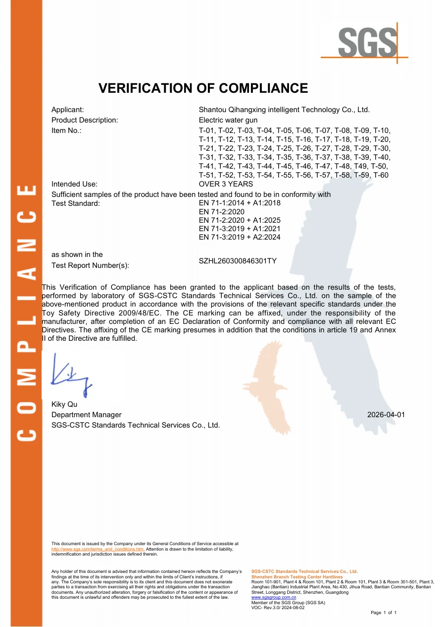 CE verification of compliance — original document preview