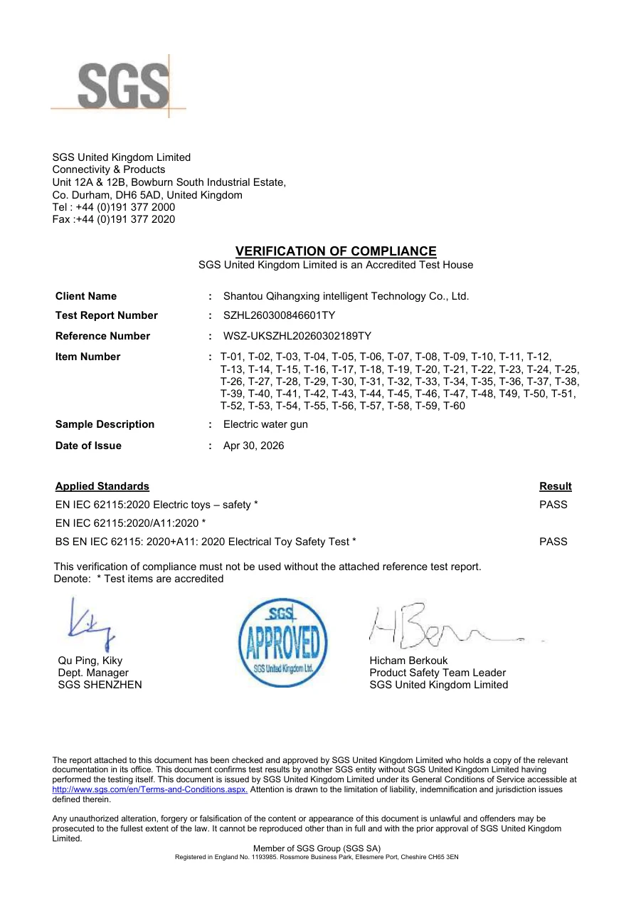 UK verification of compliance — original document preview