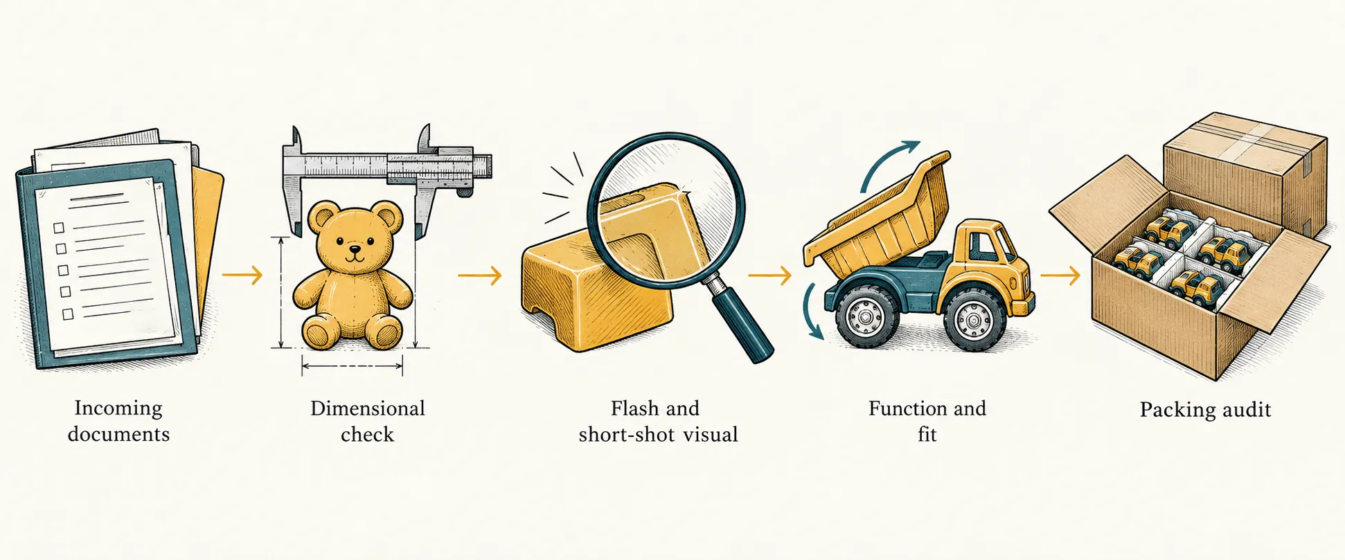 Explanatory diagram for How to Import Toys from China to the USA: SKU to Shipment