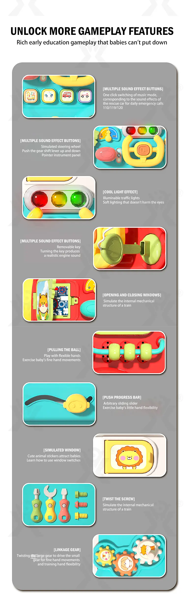 Baby Walkers,Steam Train Shape (TG4900002) — product detail panel 4