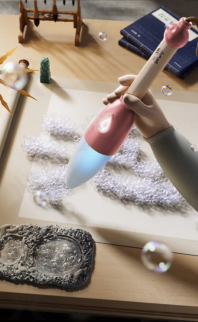 Bubble Toys in the Shape of a Chinese Calligraphy Brush, Bulk Automatic Bubble Wand​s for Sale (TG4834165) — product detail panel 2