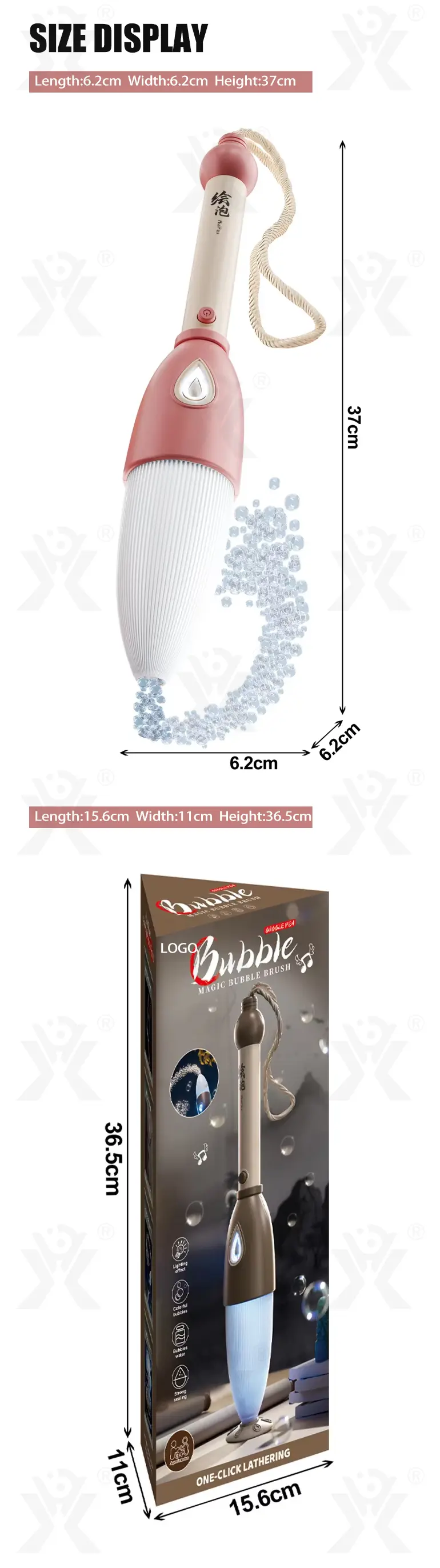 Bubble Toys in the Shape of a Chinese Calligraphy Brush, Bulk Automatic Bubble Wand​s for Sale (TG4834165) — product detail panel 6