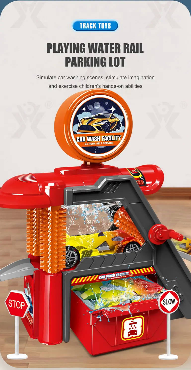 Car Wash Toy Sets, Equipped with Manual Water Spray System and Alloy Toy Car (TG4526045) — product detail panel 3