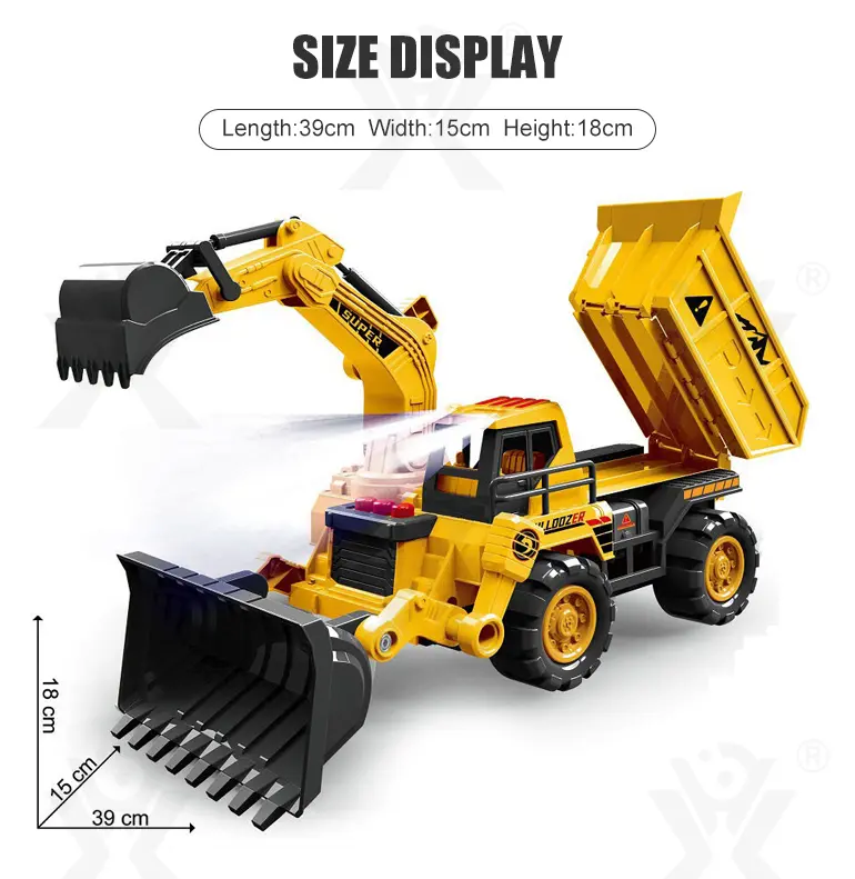 Construction Vehicle Toy Set, Includes a Toy Cars and a Modular Track Component (TG4526031) — product detail panel 7