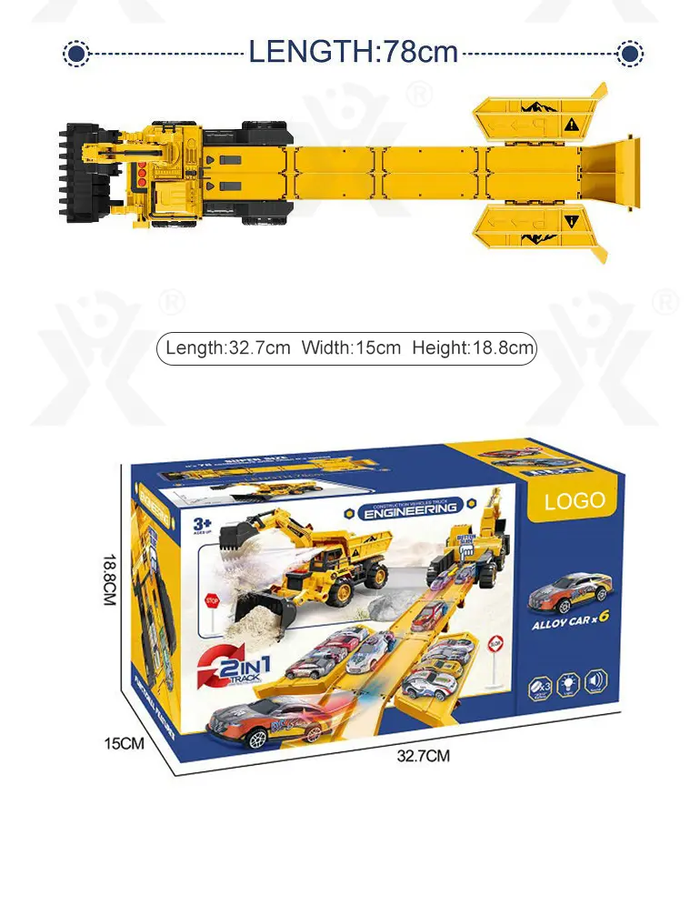 Construction Vehicle Toy Set, Includes a Toy Cars and a Modular Track Component (TG4526031) — product detail panel 8