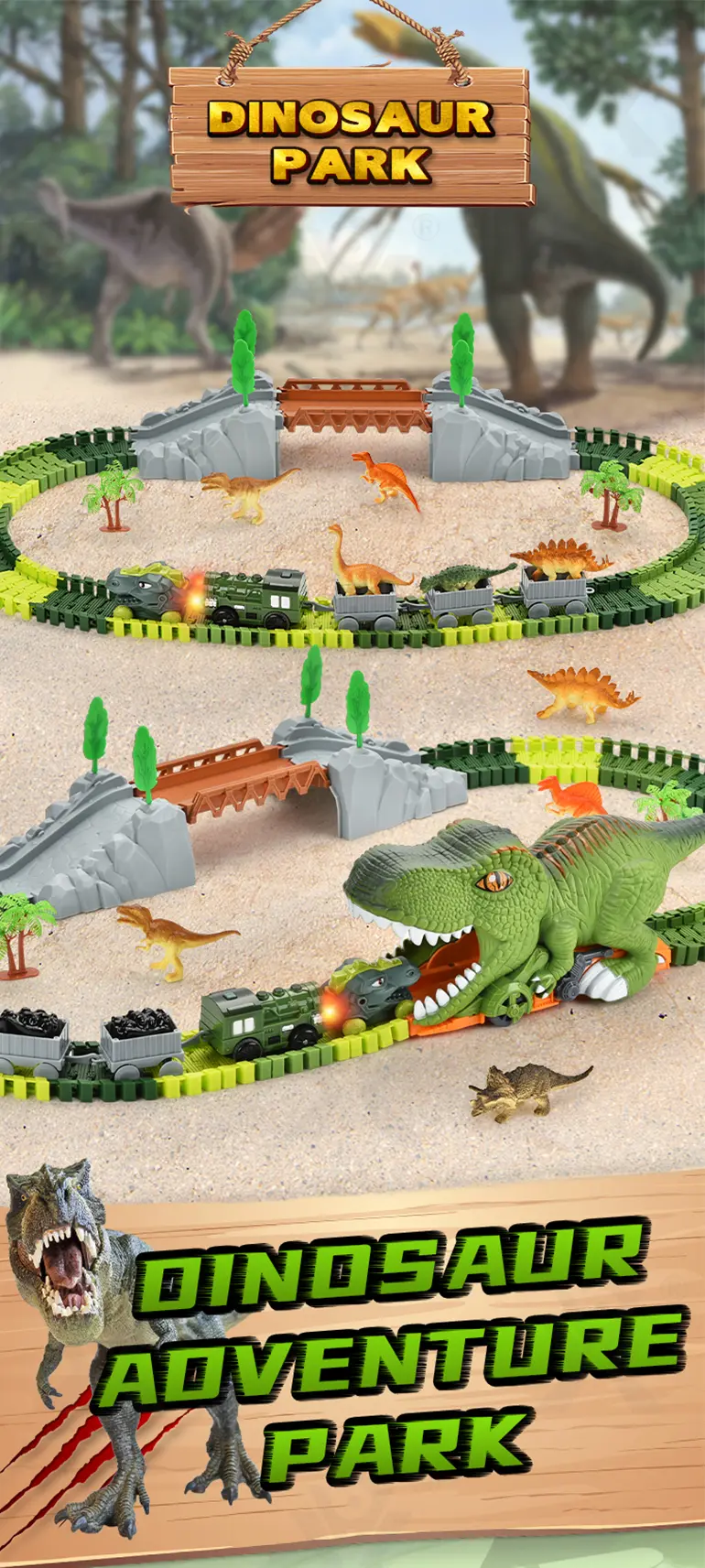 Dinosaur Themed Track Toy Sets (TG4057477) — product detail panel 1