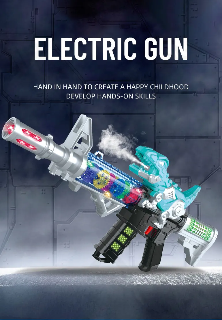 Dinosaur Electric Toy Guns with LED Lights, Sounds & Spray (TG4395199) — product detail panel 1