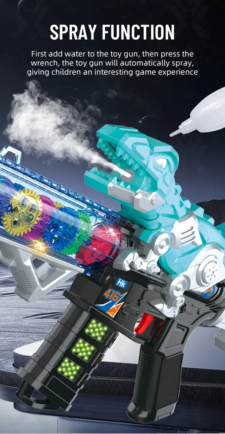 Dinosaur Electric Toy Guns with LED Lights, Sounds & Spray (TG4395199) — product detail panel 3