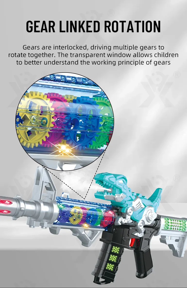 Dinosaur Electric Toy Guns with LED Lights, Sounds & Spray (TG4395199) — product detail panel 4