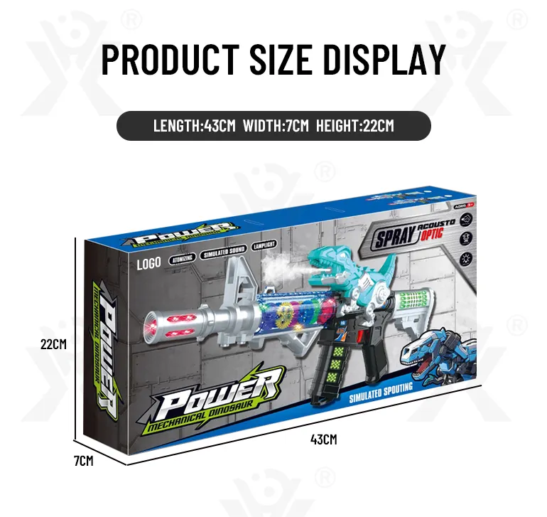 Dinosaur Electric Toy Guns with LED Lights, Sounds & Spray (TG4395199) — product detail panel 7