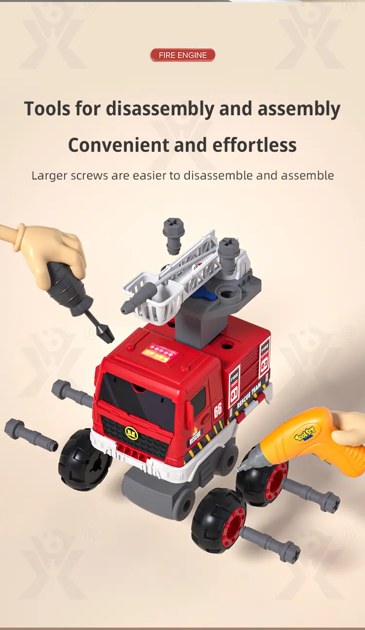 Fire Truck Toy Sets, With Deformable Track, Support OEM/ODM (TG4866075) — product detail panel 10