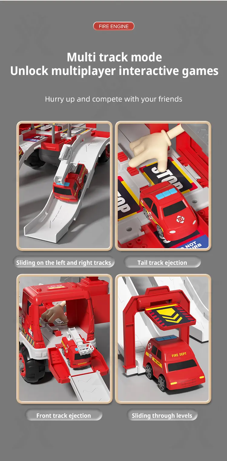Fire Truck Toy Sets, With Deformable Track, Support OEM/ODM (TG4866075) — product detail panel 5