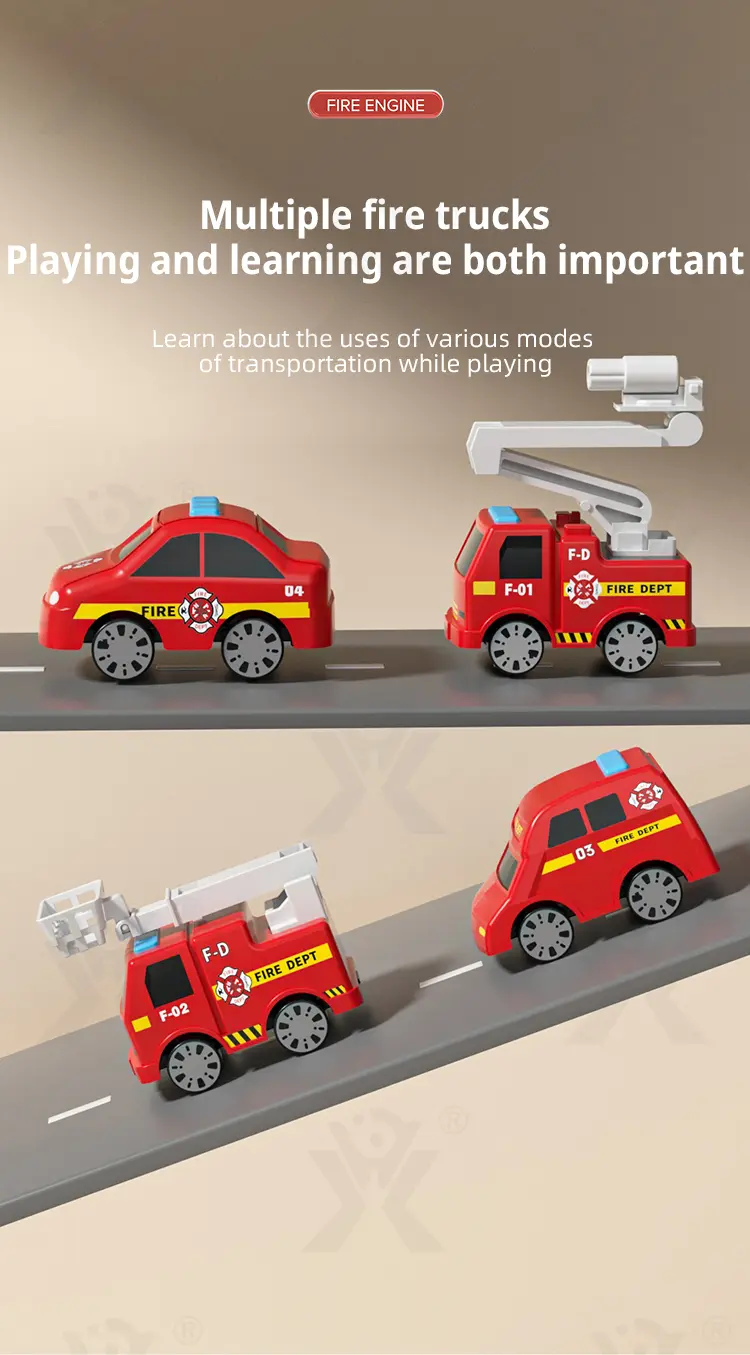 Fire Truck Toy Sets, With Deformable Track, Support OEM/ODM (TG4866075) — product detail panel 8