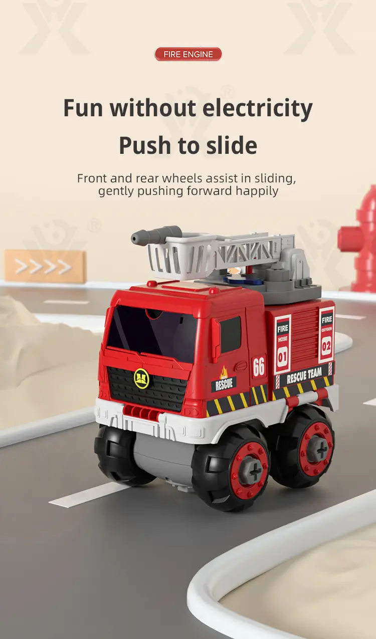 Fire Truck Toy Sets, With Deformable Track, Support OEM/ODM (TG4866075) — product detail panel 9