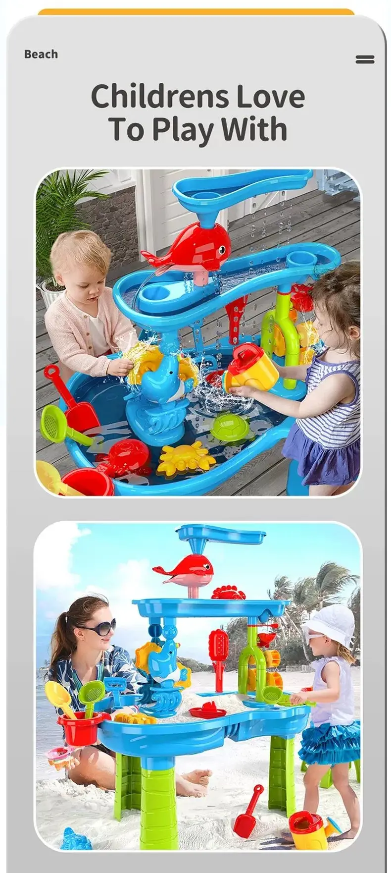 Kids Beach Water Play Table Toys (TG4043983) — product detail panel 2