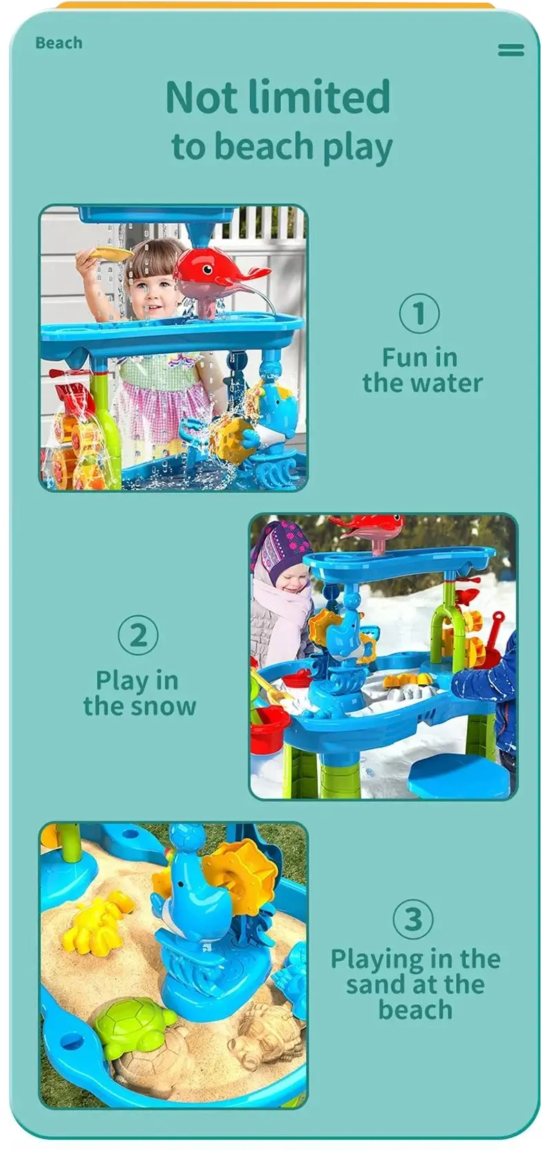 Kids Beach Water Play Table Toys (TG4043983) — product detail panel 4