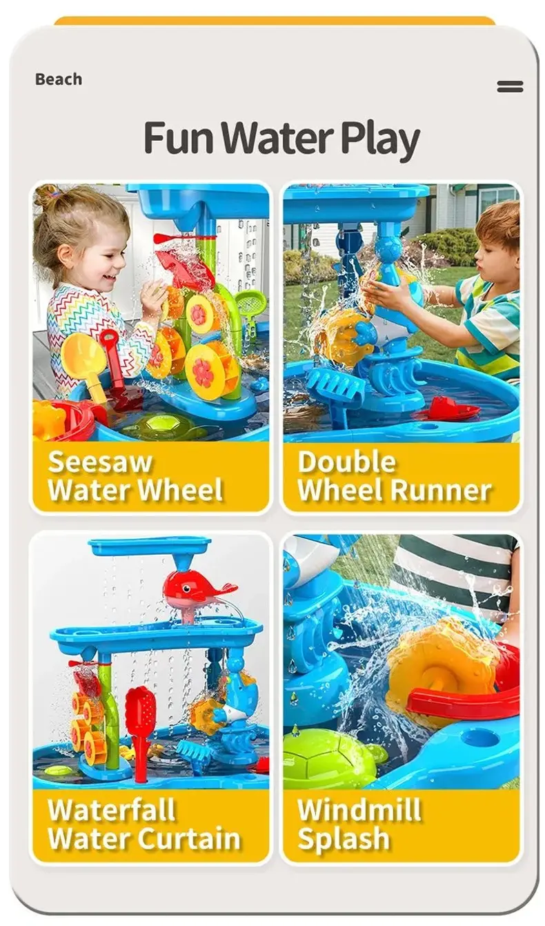 Kids Beach Water Play Table Toys (TG4043983) — product detail panel 5