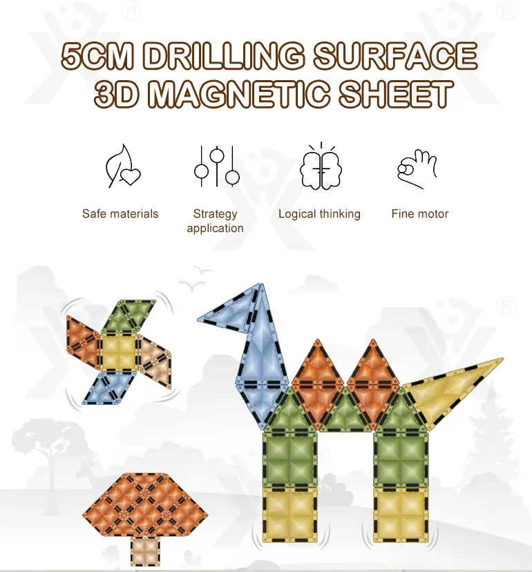 Magnetic Building Block Sets, Stimulate Children’s 3D Imagination (TG4074525) — product detail panel 1