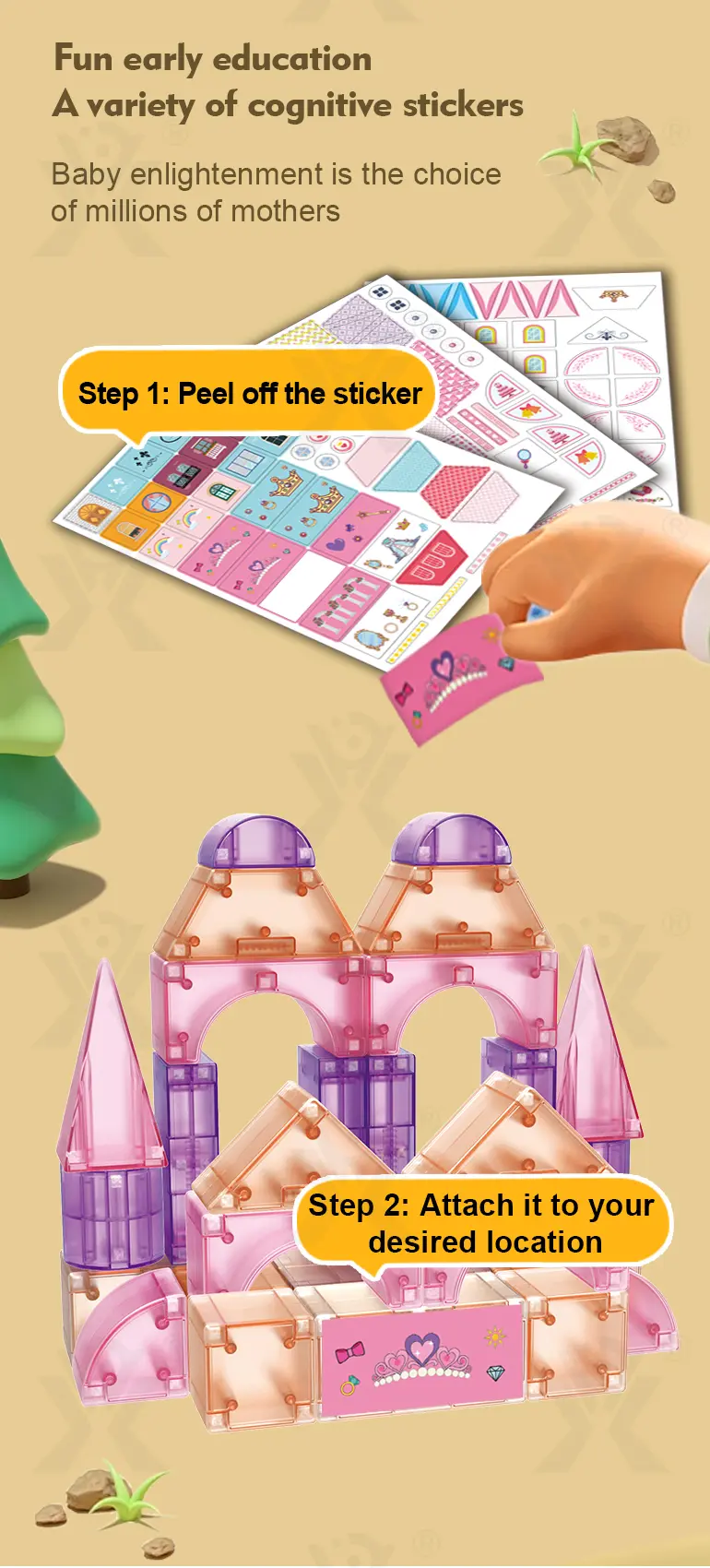 Magic Magnetic Building Block Sets, Kids‘ Fairy Tale Building Block Toys, Wholesale and Customizable (TG4481018) — product detail panel 3