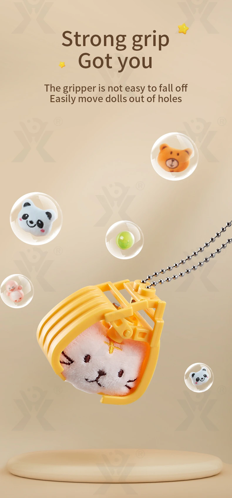 Astronaut-Themed Mini Claw Machine Toy with Plush Dolls, Sound & Light Effects, and Surprise Eggs (TG4262258) — product detail panel 3