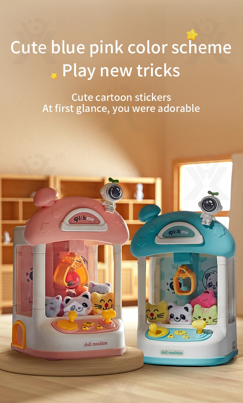 Astronaut-Themed Mini Claw Machine Toy with Plush Dolls, Sound & Light Effects, and Surprise Eggs (TG4262258) — product detail panel 4