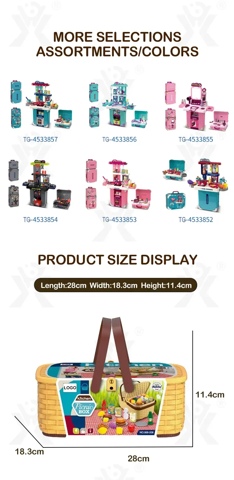 Picnic Pretend Play Toy Sets for Kid (TG4533847) — product detail panel 6