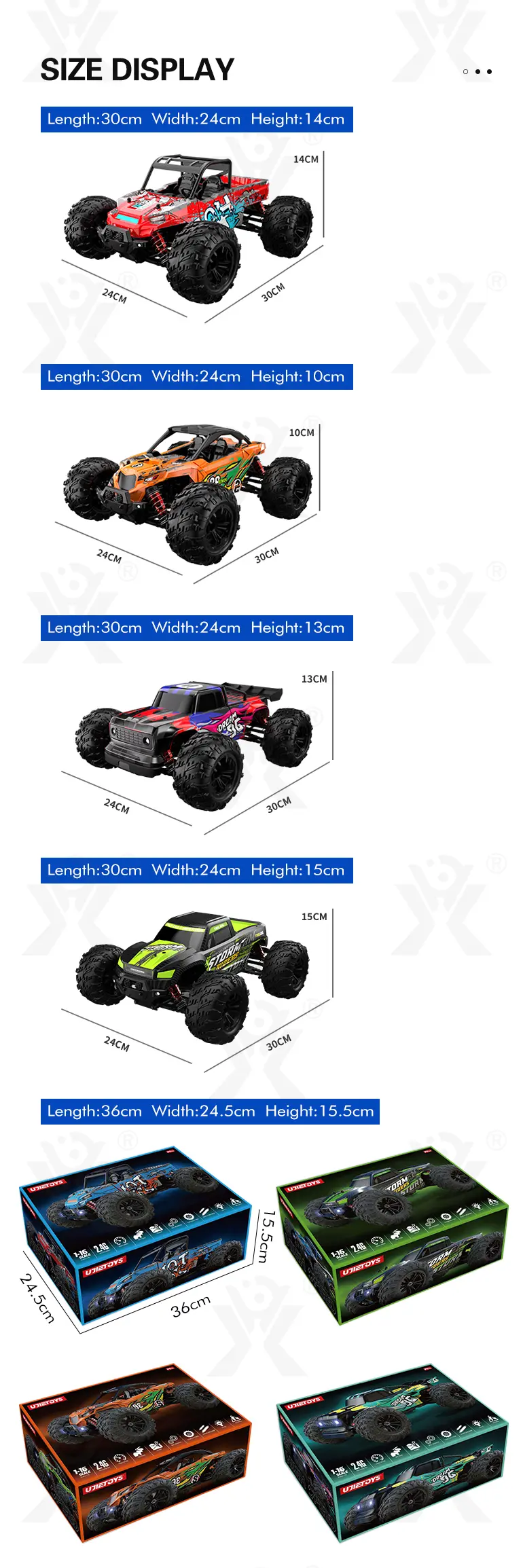 High-Speed RC Cars, 36km/h, 1:16 Simulation Car Body, Six Colors Available (TG4048964) — product detail panel 12