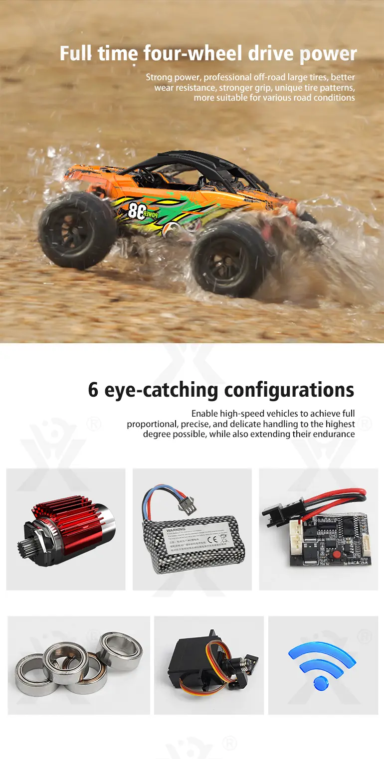 High-Speed RC Cars, 36km/h, 1:16 Simulation Car Body, Six Colors Available (TG4048964) — product detail panel 2