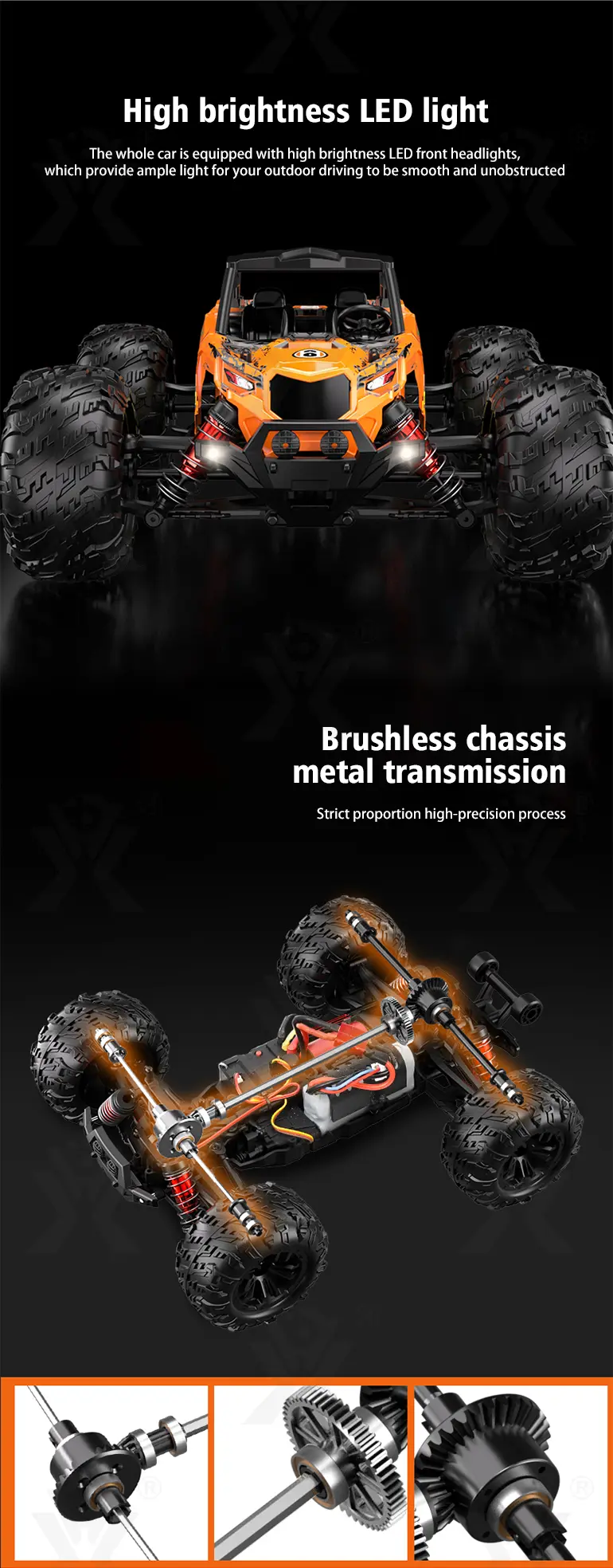 High-Speed RC Cars, 36km/h, 1:16 Simulation Car Body, Six Colors Available (TG4048964) — product detail panel 5