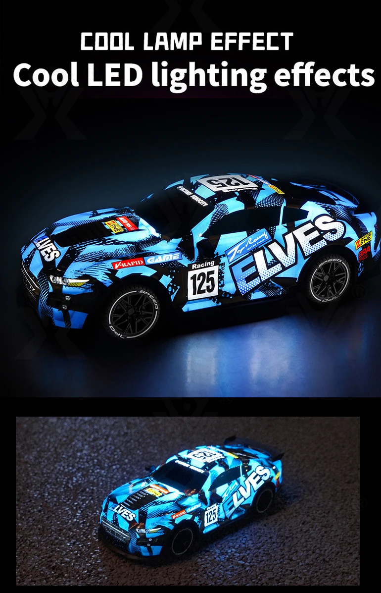 Remote Control Racing Car, 1:18 Scale Ducati Co-branded with LED Lights and Glow Tires — product view 4