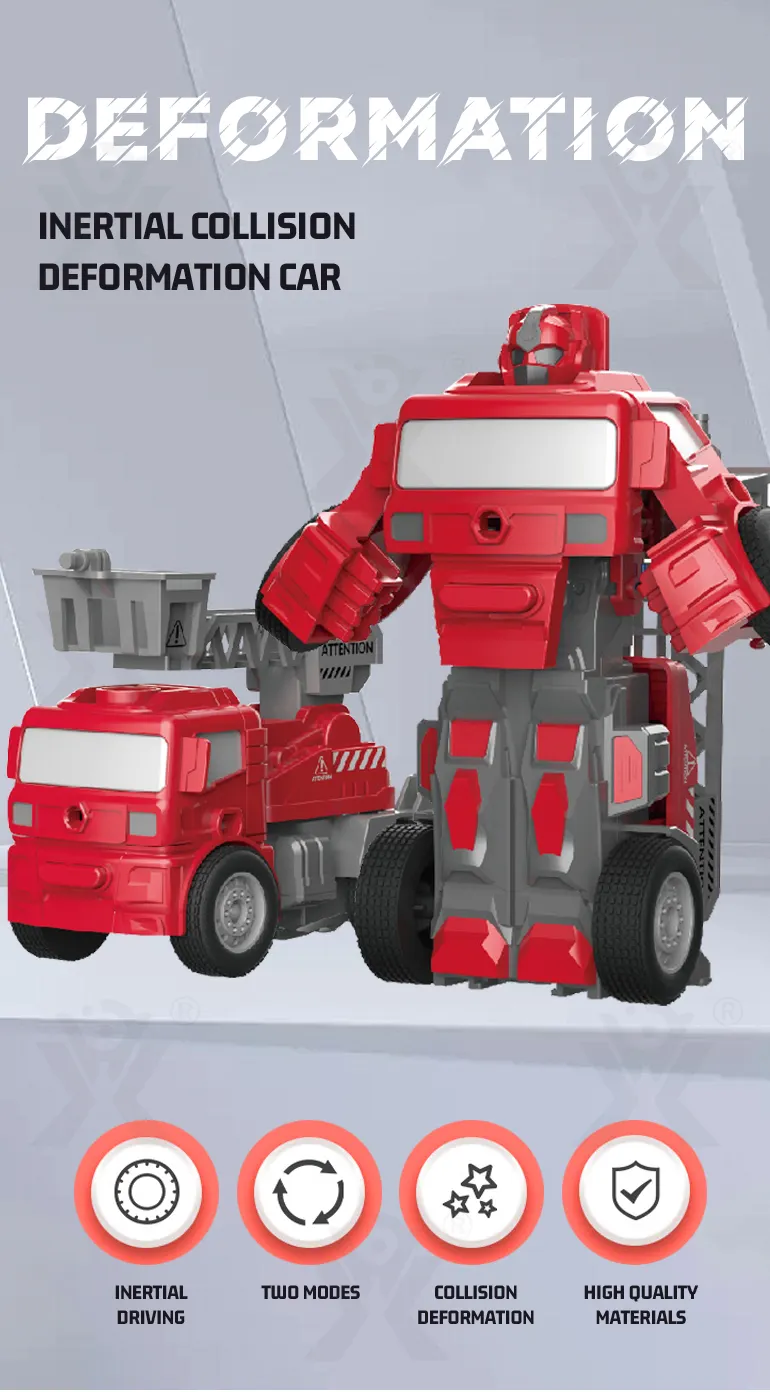 Transforming Construction Truck Toys, Bulk Friction Toy Car with Collision Auto-Transform (TG4469627) — product detail panel 1