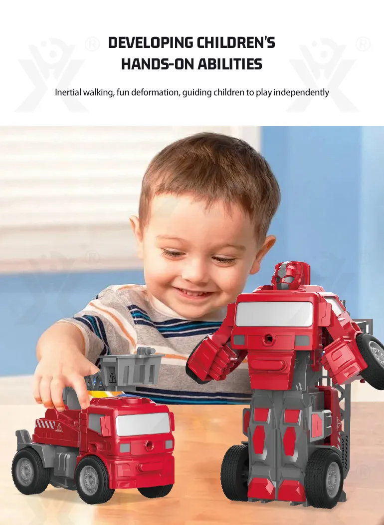 Transforming Construction Truck Toys, Bulk Friction Toy Car with Collision Auto-Transform (TG4469627) — product detail panel 2