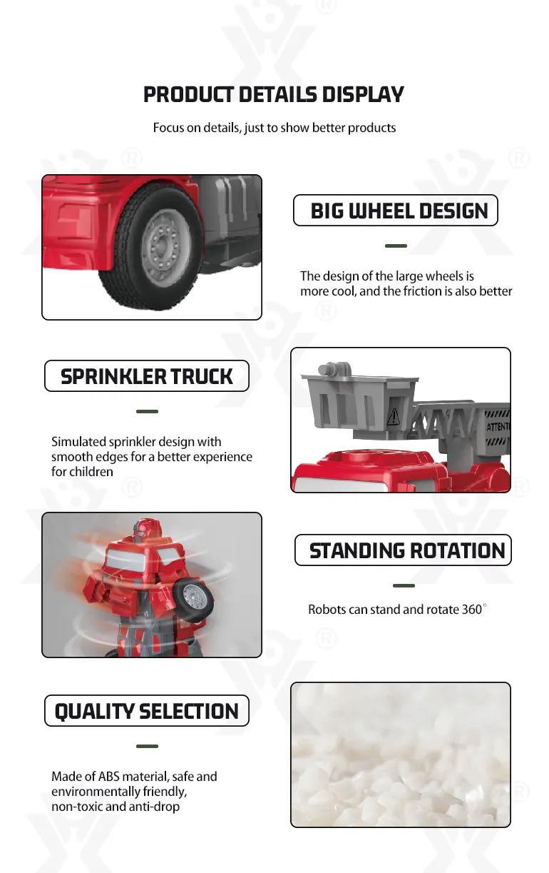 Transforming Construction Truck Toys, Bulk Friction Toy Car with Collision Auto-Transform (TG4469627) — product detail panel 5