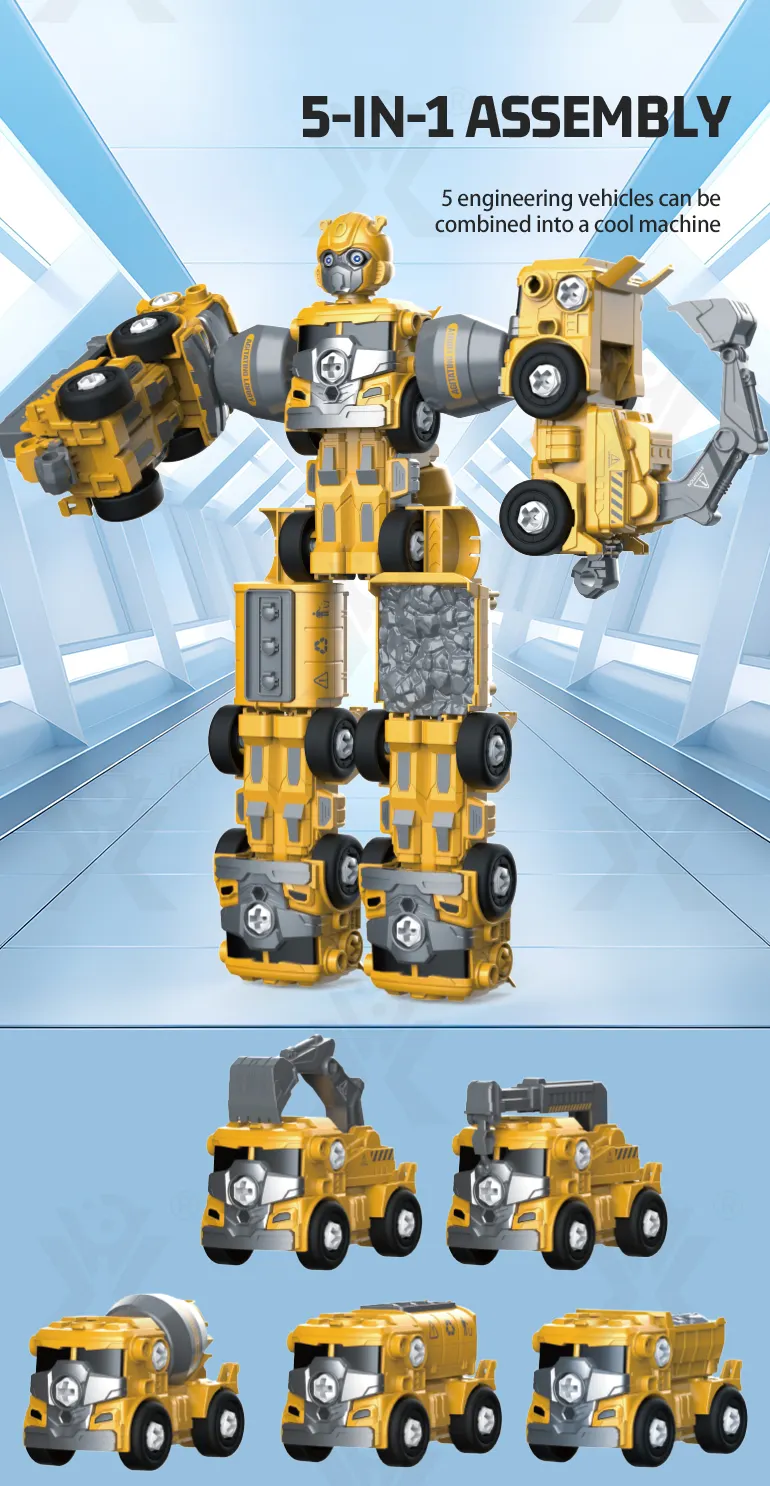 5-in-1 Transforming Construction Vehicle Robot Toy Set for Kids (TG4469636) — product detail panel 5
