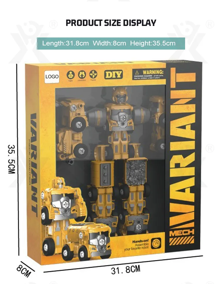 5-in-1 Transforming Construction Vehicle Robot Toy Set for Kids (TG4469636) — product detail panel 8