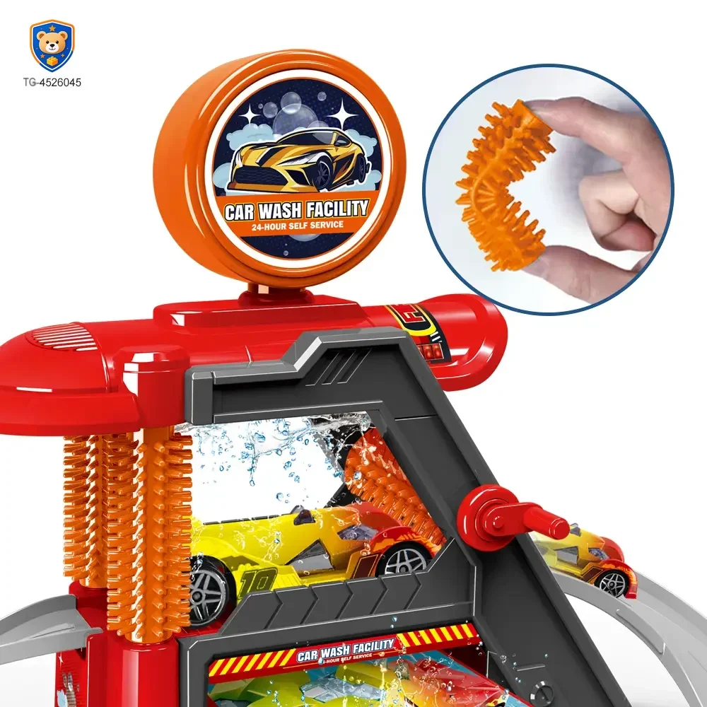 Car Wash Toy Sets, Equipped with Manual Water Spray System and Alloy Toy Car — product view 2