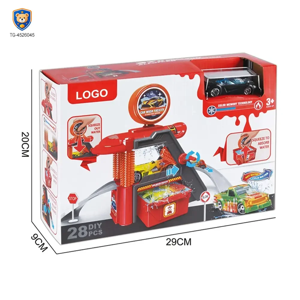 Car Wash Toy Sets, Equipped with Manual Water Spray System and Alloy Toy Car — product view 5