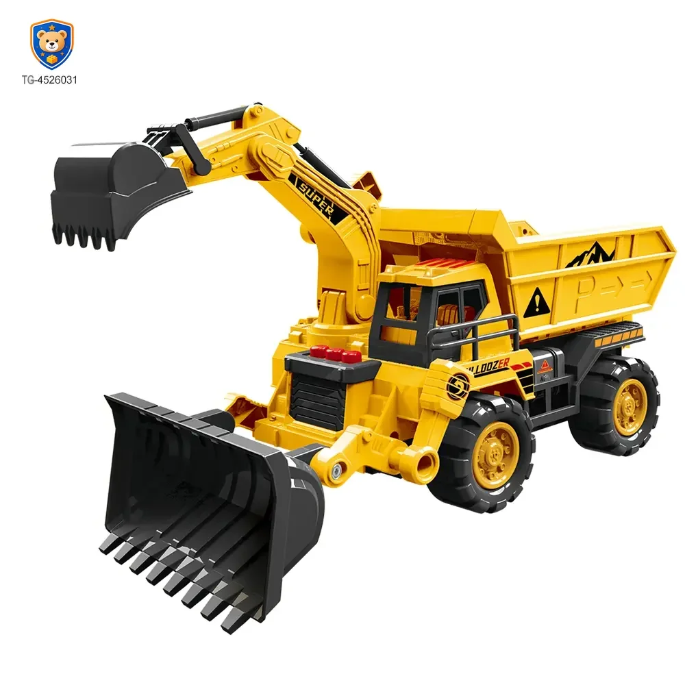 Construction Vehicle Toy Set, Includes a Toy Cars and a Modular Track Component — product view 2