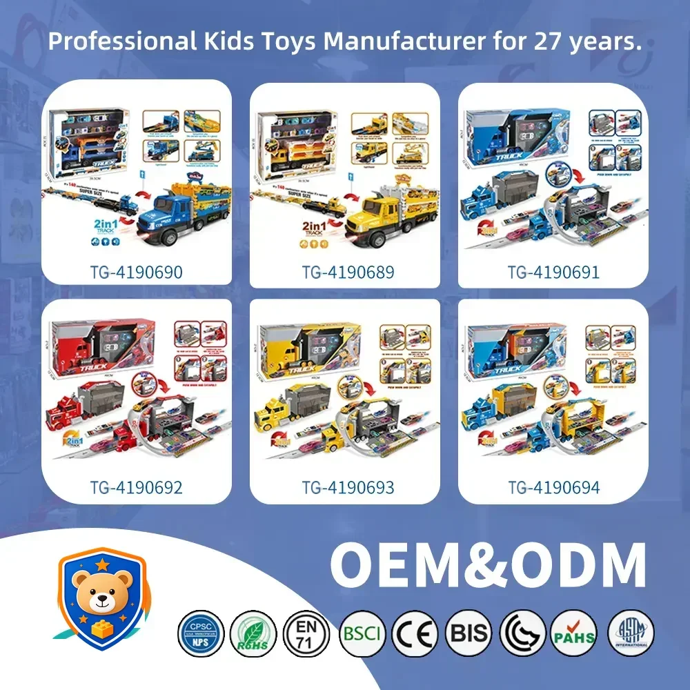 Construction Vehicle Toy Set, Includes a Toy Cars and a Modular Track Component — product view 5