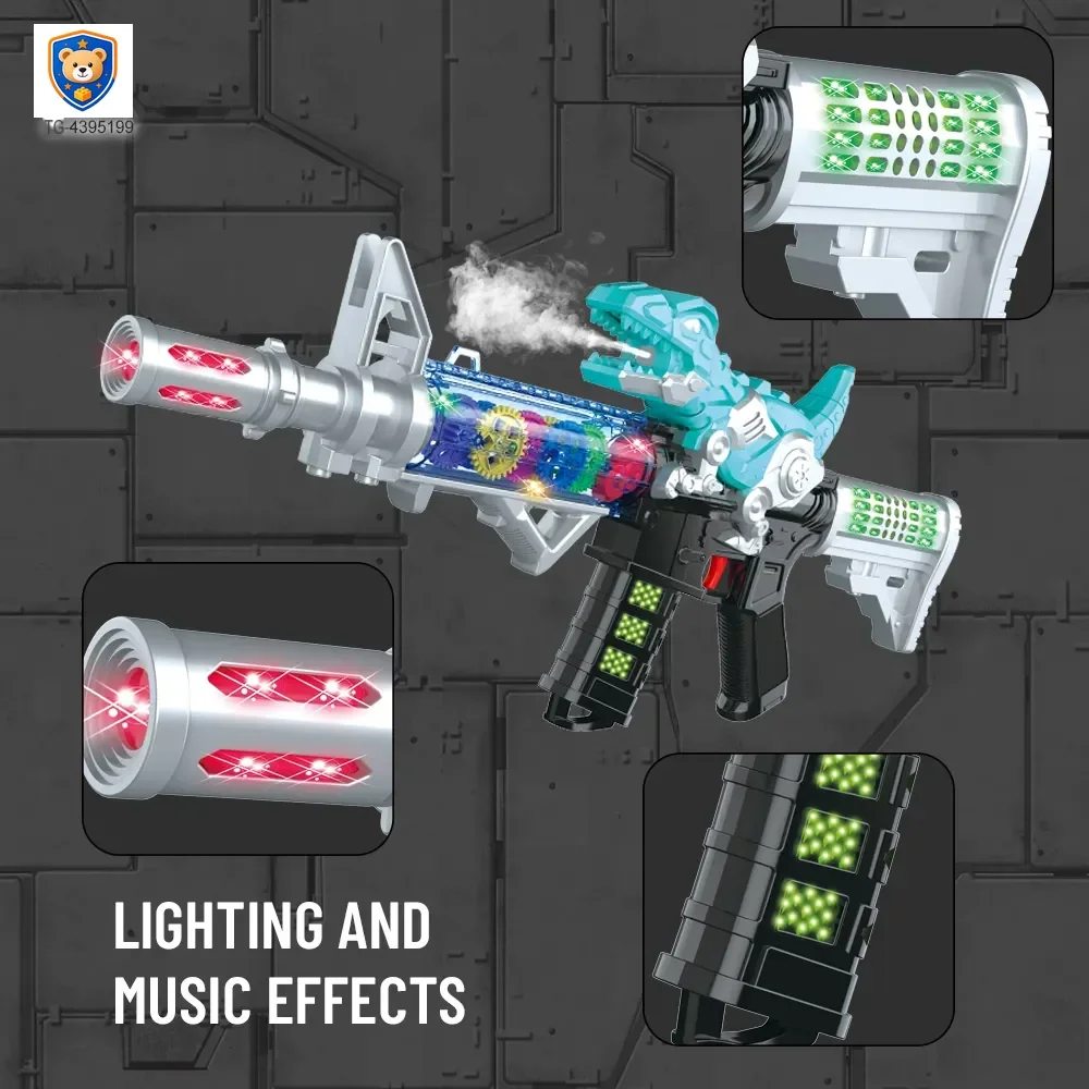 Dinosaur Electric Toy Guns with LED Lights, Sounds & Spray — product view 6