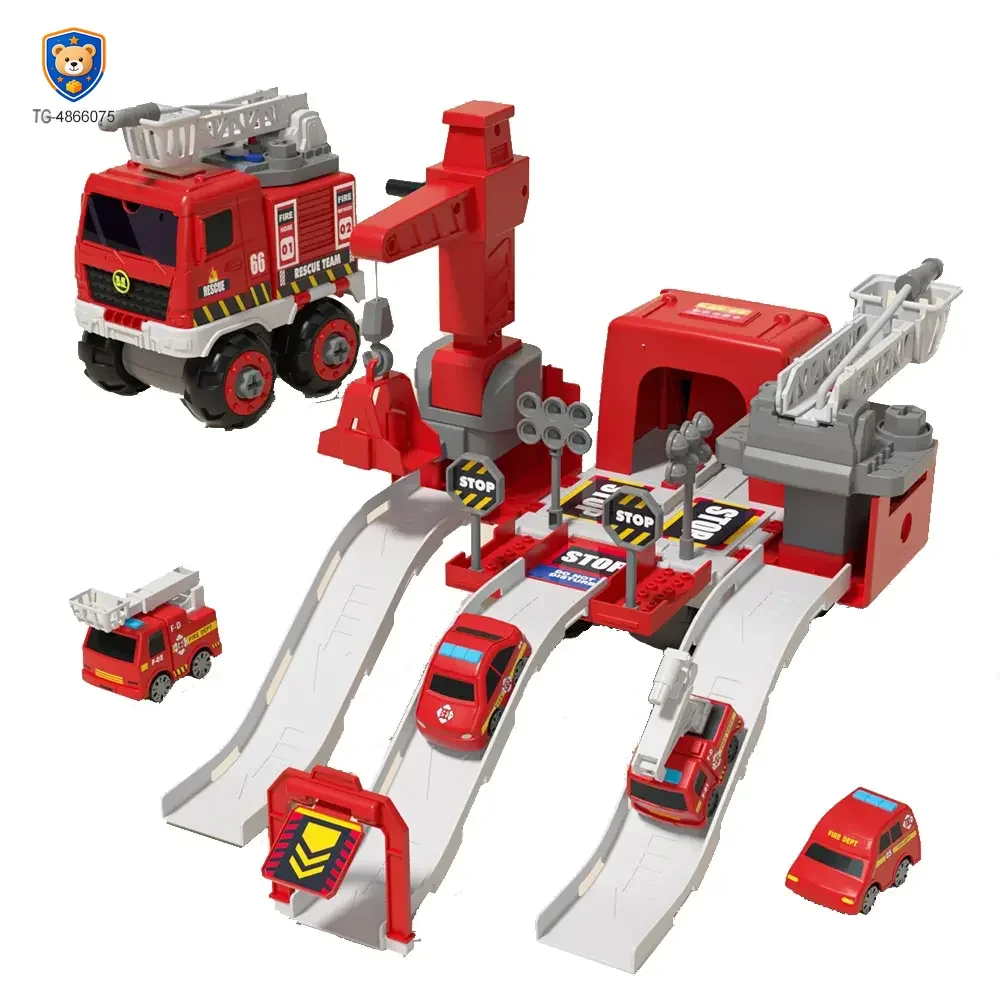 Fire Truck Toy Sets, With Deformable Track, Support OEM/ODM — product view 1