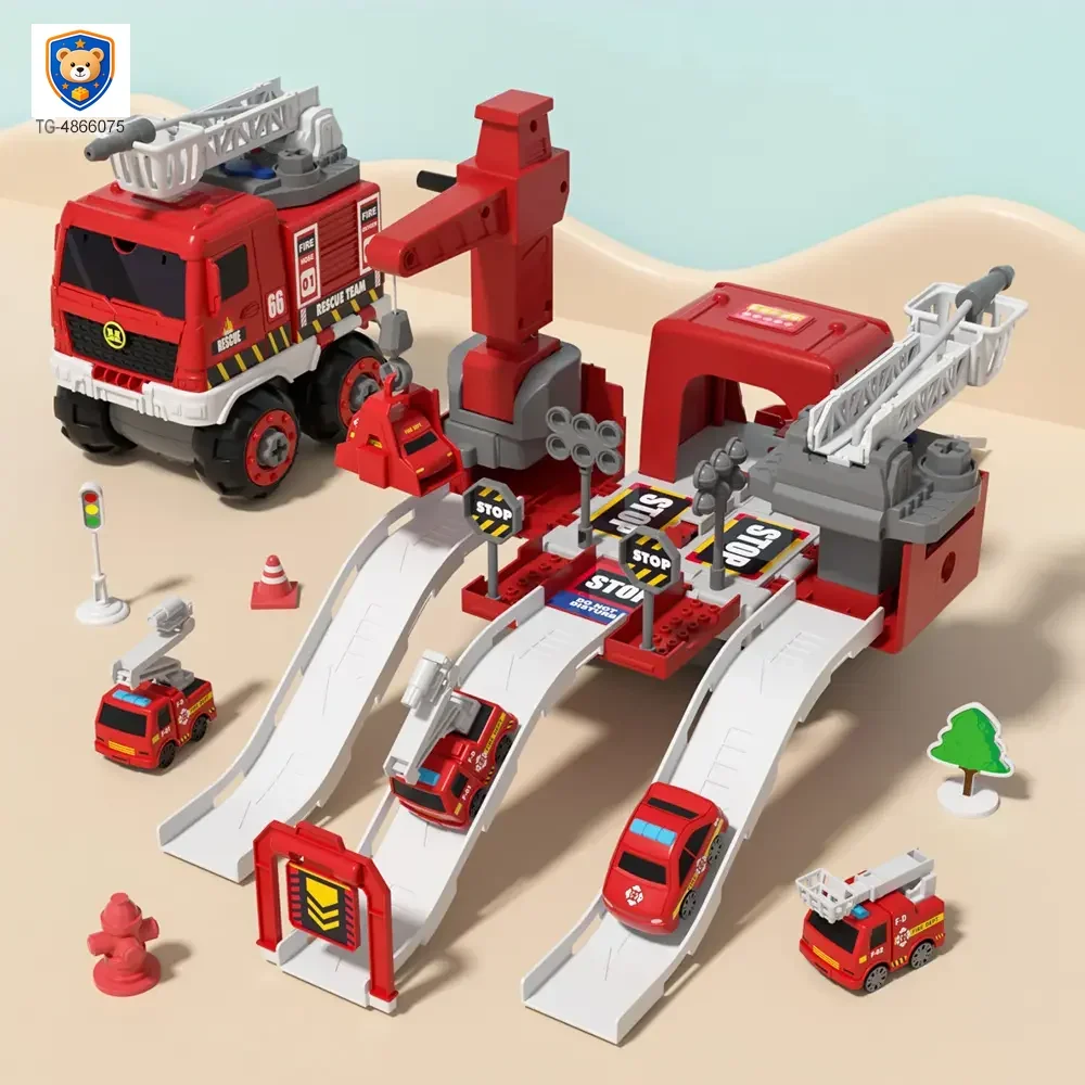 Fire Truck Toy Sets, With Deformable Track, Support OEM/ODM — product view 2