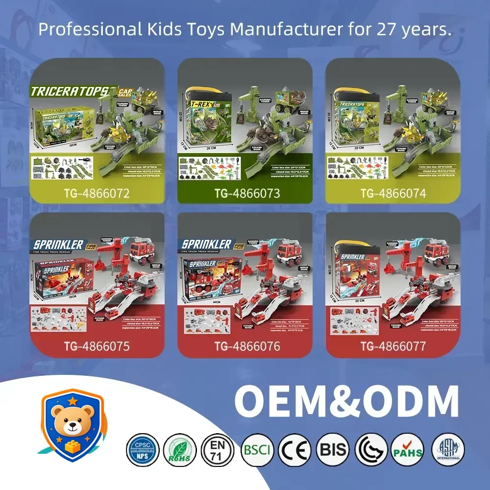 Fire Truck Toy Sets, With Deformable Track, Support OEM/ODM — product view 6