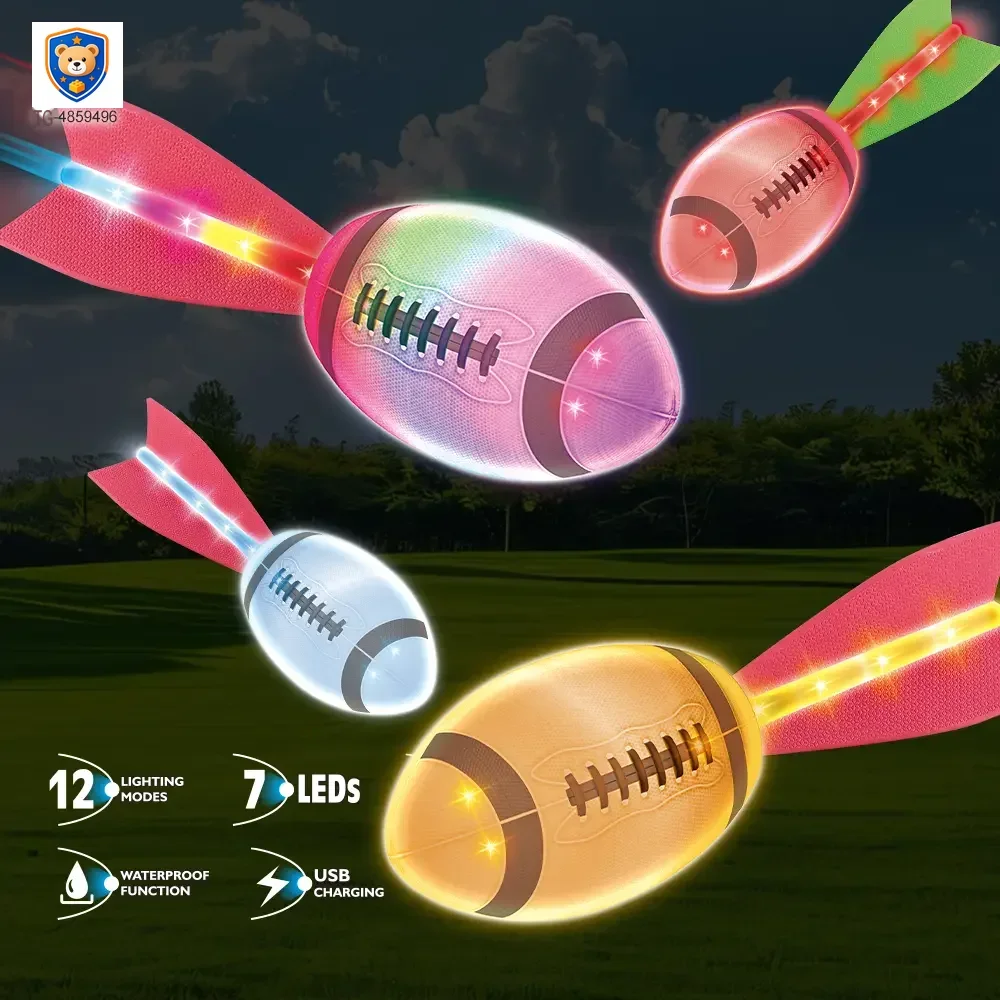 Light Up American Football Toys, with Rainbow Light Trails, Perfect for Night Games — product view 2