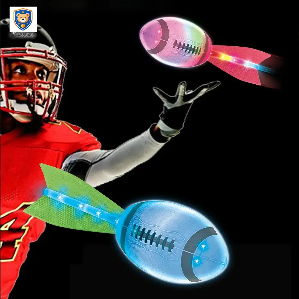 Light Up American Football Toys, with Rainbow Light Trails, Perfect for Night Games — product view 3