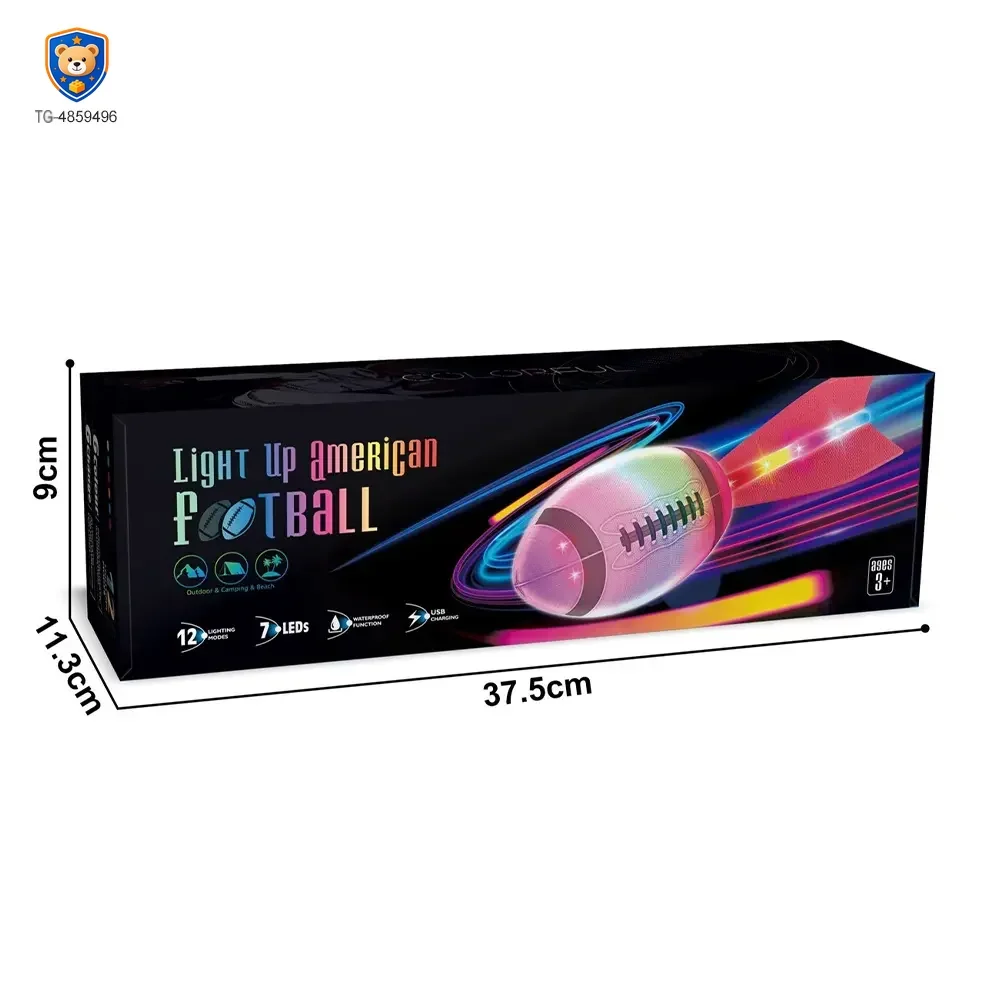 Light Up American Football Toys, with Rainbow Light Trails, Perfect for Night Games — product view 5