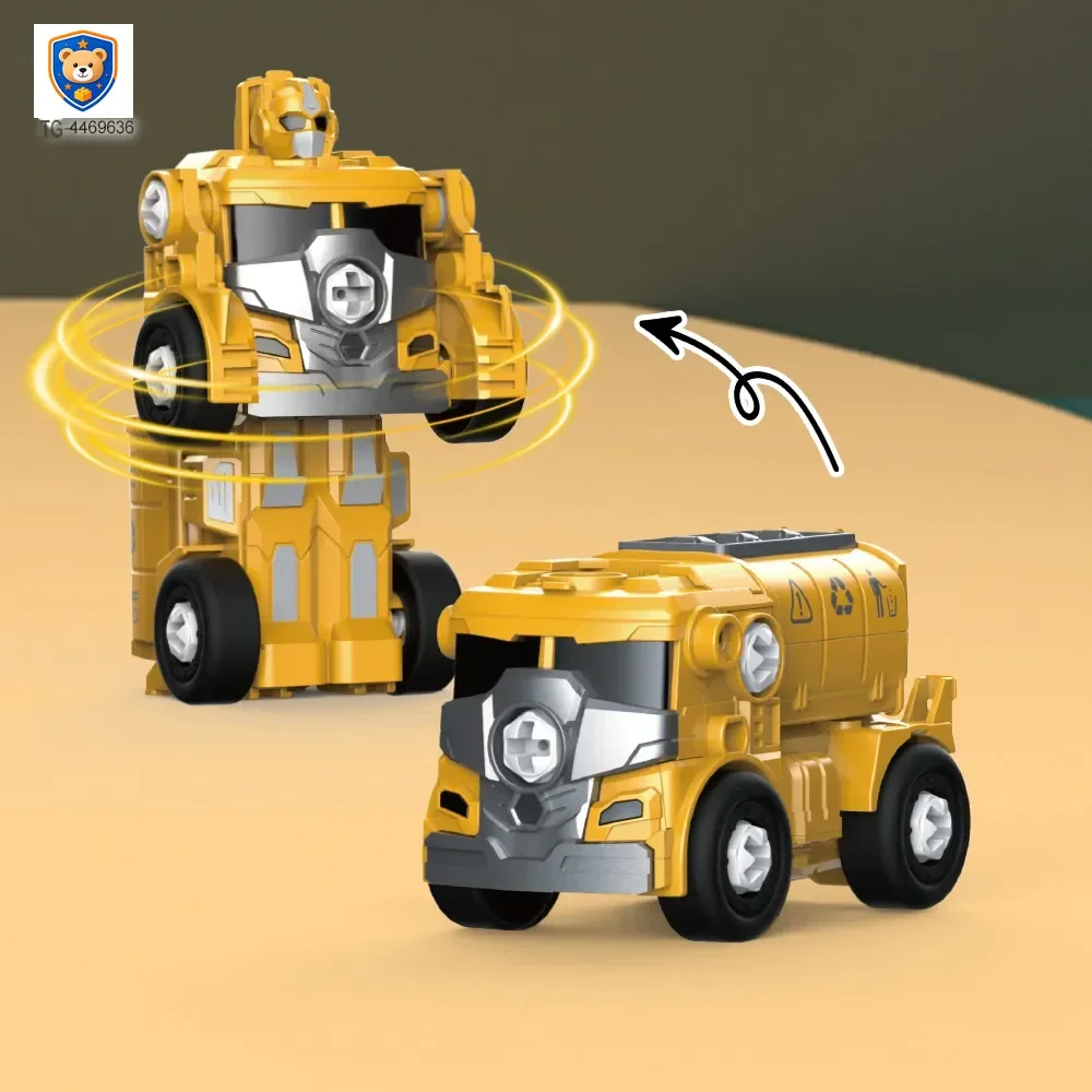 5-in-1 Transforming Construction Vehicle Robot Toy Set for Kids — product view 3