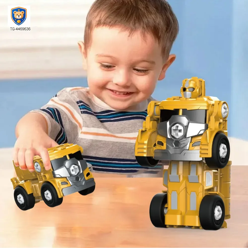 5-in-1 Transforming Construction Vehicle Robot Toy Set for Kids — product view 4