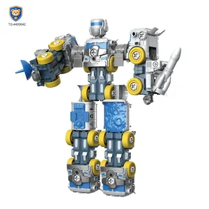 5-in-1 Transforming Construction Robot Toy Set for Kids