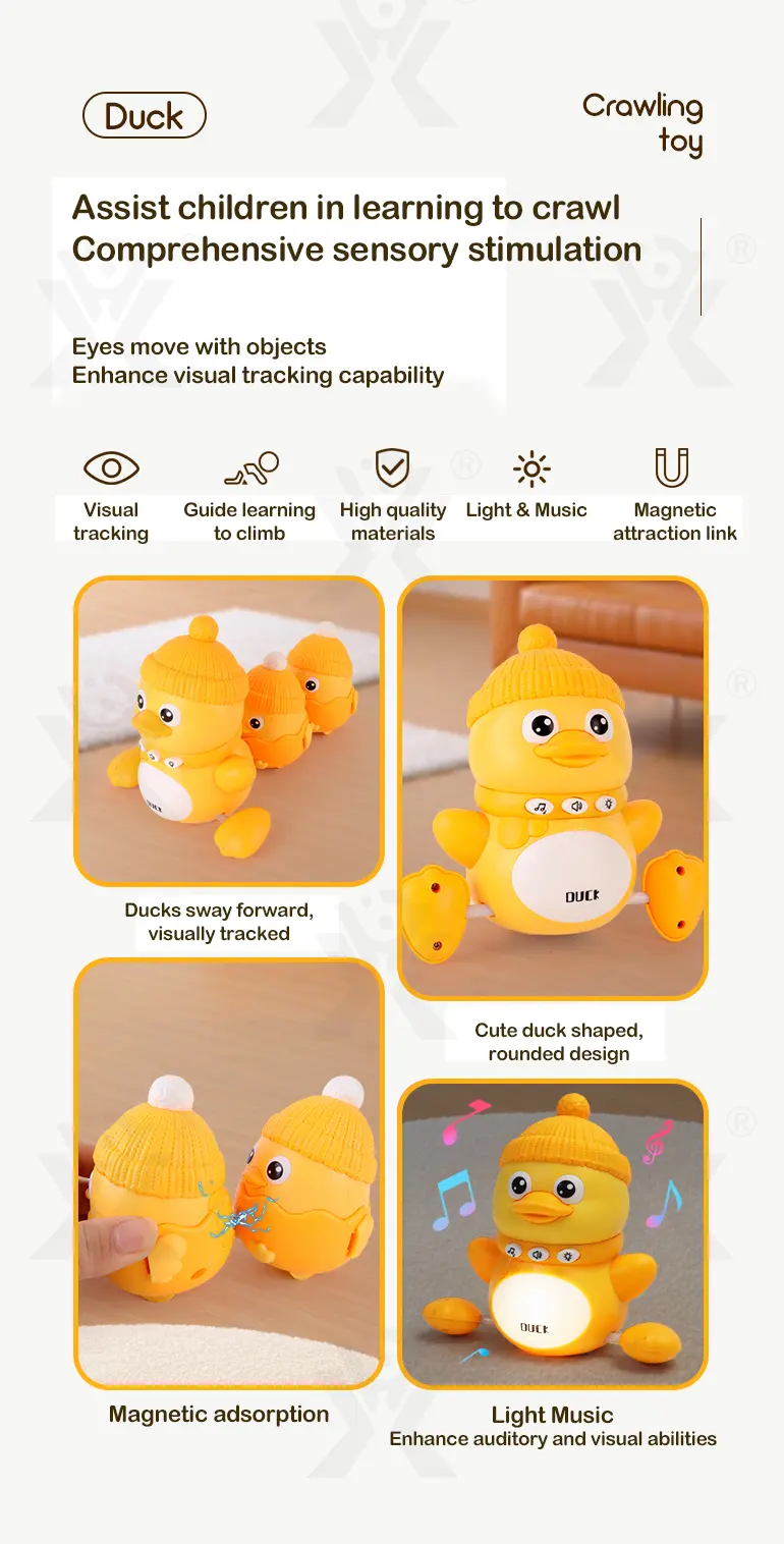 Magnetic Crawling Duck Toy for Babies-Music, Light & Interactive Play (TG4900006) — product detail panel 2